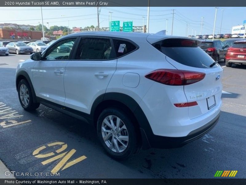 Cream White Pearl / Gray 2020 Hyundai Tucson SE AWD