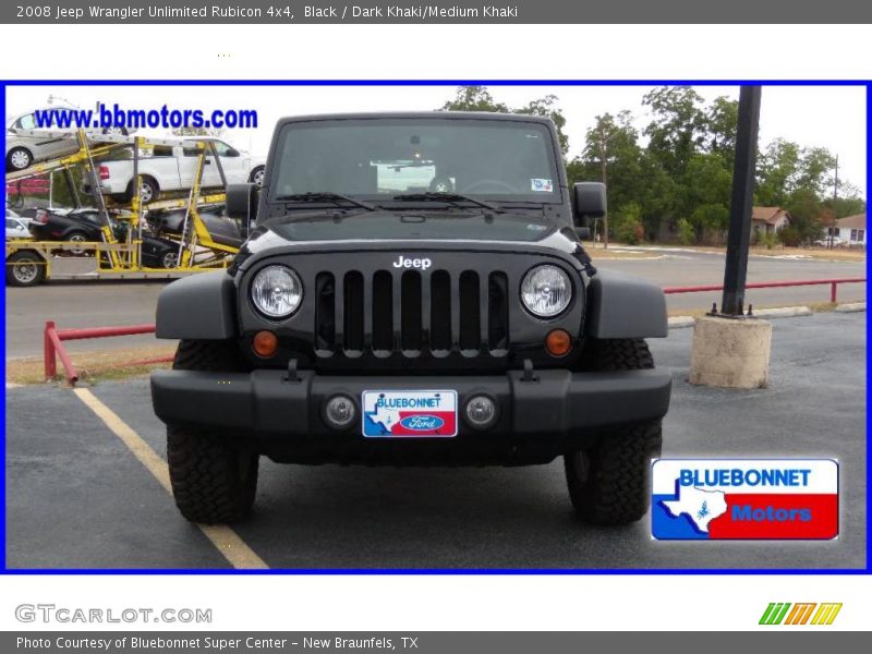 Black / Dark Khaki/Medium Khaki 2008 Jeep Wrangler Unlimited Rubicon 4x4