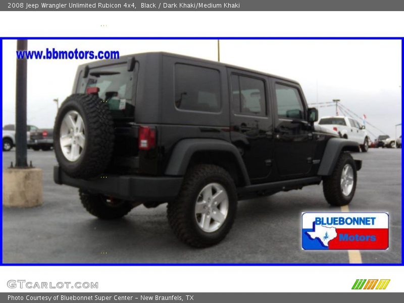 Black / Dark Khaki/Medium Khaki 2008 Jeep Wrangler Unlimited Rubicon 4x4