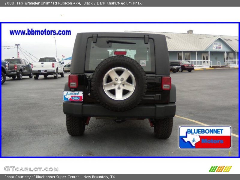 Black / Dark Khaki/Medium Khaki 2008 Jeep Wrangler Unlimited Rubicon 4x4