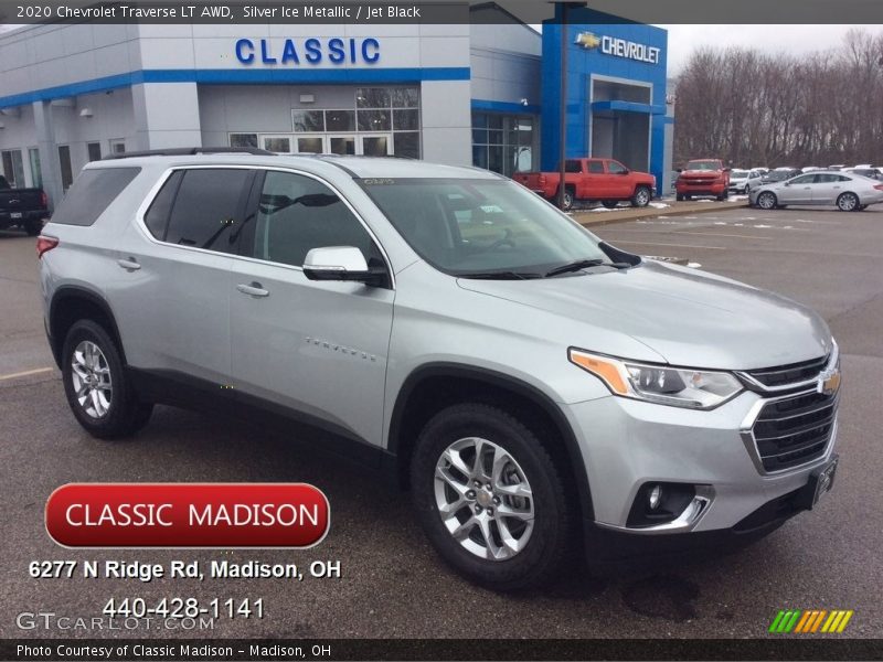 Silver Ice Metallic / Jet Black 2020 Chevrolet Traverse LT AWD
