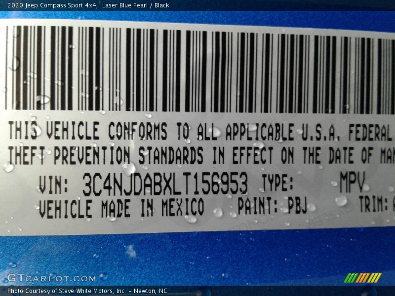 Laser Blue Pearl / Black 2020 Jeep Compass Sport 4x4