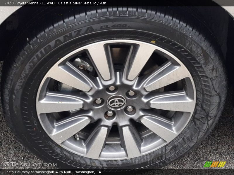 Celestial Silver Metallic / Ash 2020 Toyota Sienna XLE AWD