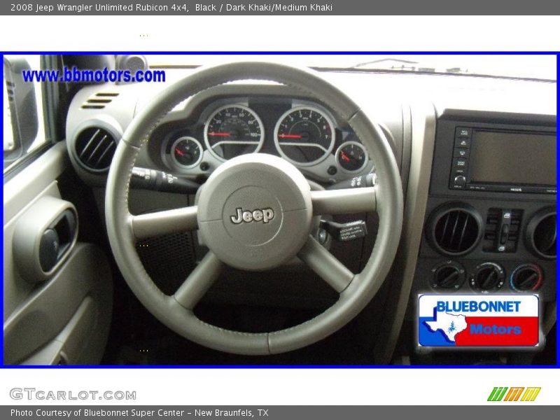 Black / Dark Khaki/Medium Khaki 2008 Jeep Wrangler Unlimited Rubicon 4x4