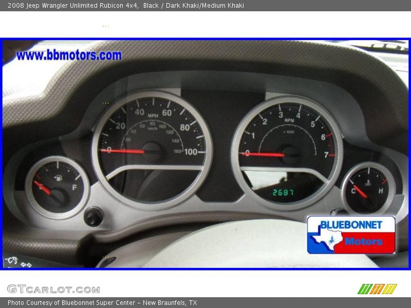 Black / Dark Khaki/Medium Khaki 2008 Jeep Wrangler Unlimited Rubicon 4x4