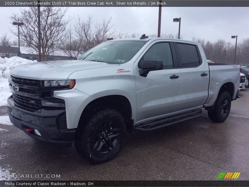 Silver Ice Metallic / Jet Black 2020 Chevrolet Silverado 1500 LT Trail Boss Crew Cab 4x4