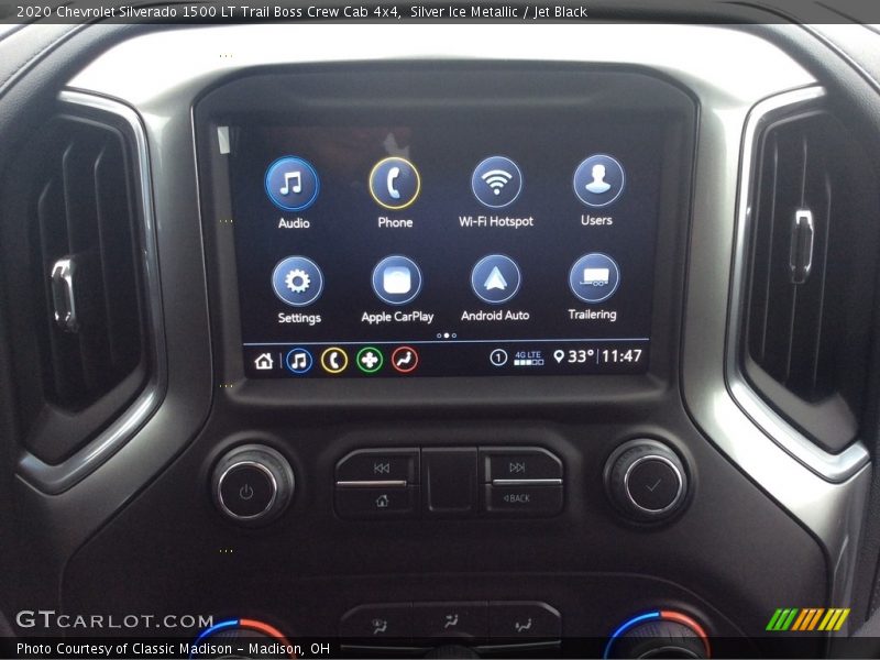 Silver Ice Metallic / Jet Black 2020 Chevrolet Silverado 1500 LT Trail Boss Crew Cab 4x4