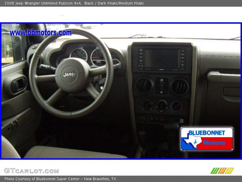 Black / Dark Khaki/Medium Khaki 2008 Jeep Wrangler Unlimited Rubicon 4x4