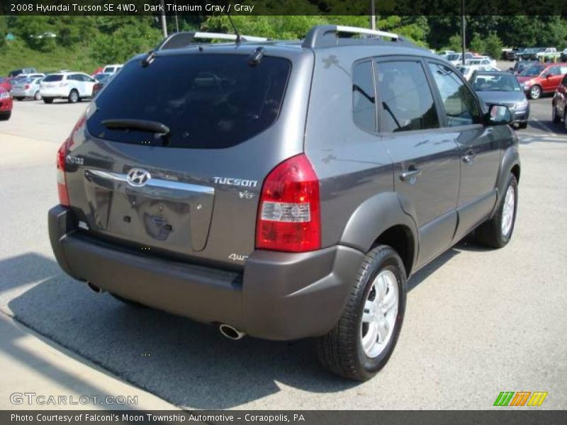 Dark Titanium Gray / Gray 2008 Hyundai Tucson SE 4WD