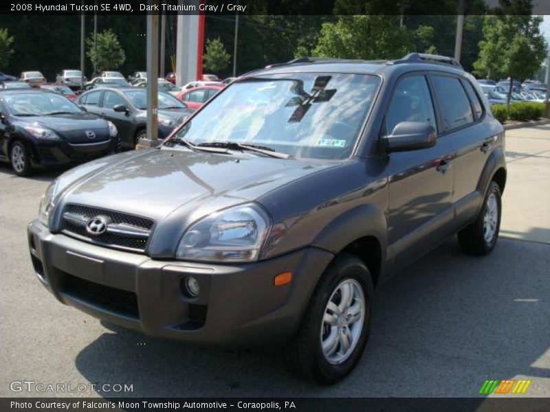 Dark Titanium Gray / Gray 2008 Hyundai Tucson SE 4WD