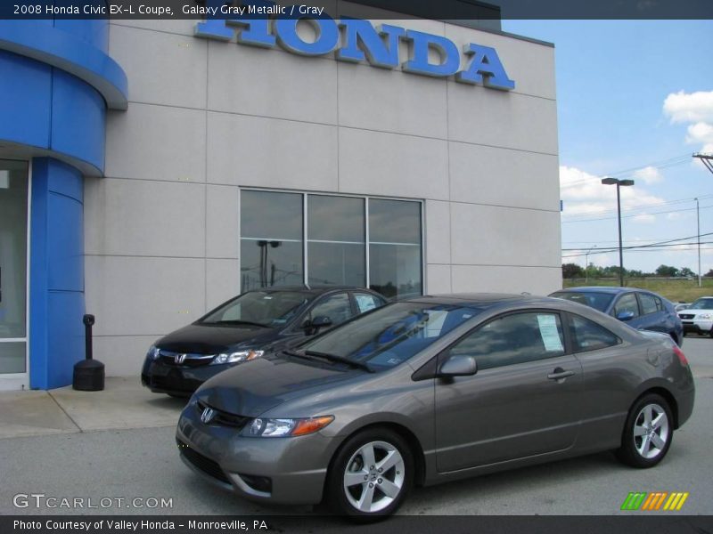 Galaxy Gray Metallic / Gray 2008 Honda Civic EX-L Coupe