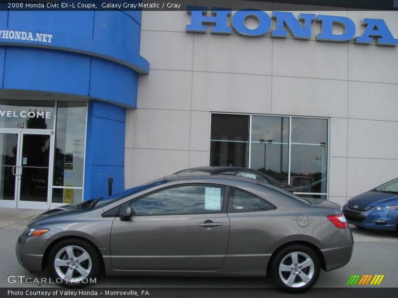 Galaxy Gray Metallic / Gray 2008 Honda Civic EX-L Coupe