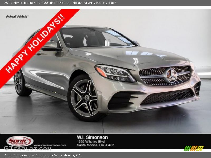 Mojave Silver Metallic / Black 2019 Mercedes-Benz C 300 4Matic Sedan
