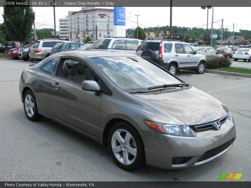 Galaxy Gray Metallic / Gray 2008 Honda Civic EX-L Coupe