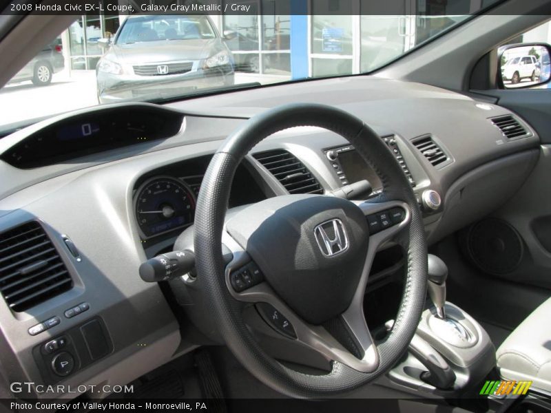 Galaxy Gray Metallic / Gray 2008 Honda Civic EX-L Coupe