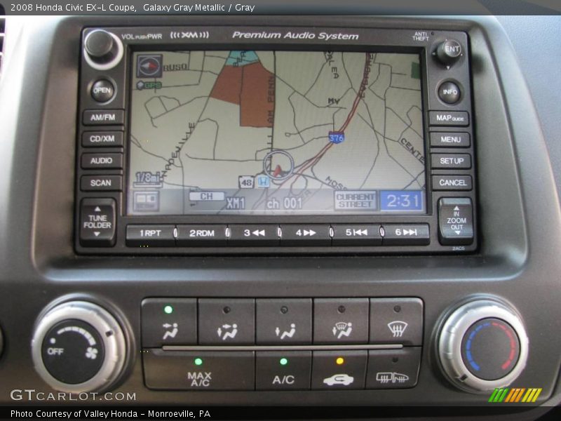 Galaxy Gray Metallic / Gray 2008 Honda Civic EX-L Coupe