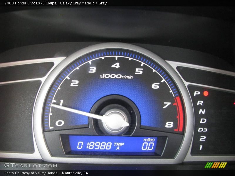 Galaxy Gray Metallic / Gray 2008 Honda Civic EX-L Coupe