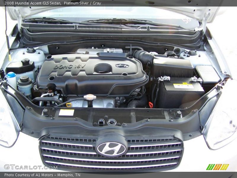 Platinum Silver / Gray 2008 Hyundai Accent GLS Sedan
