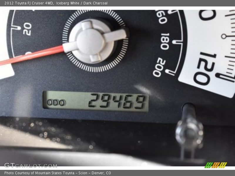 Iceberg White / Dark Charcoal 2012 Toyota FJ Cruiser 4WD