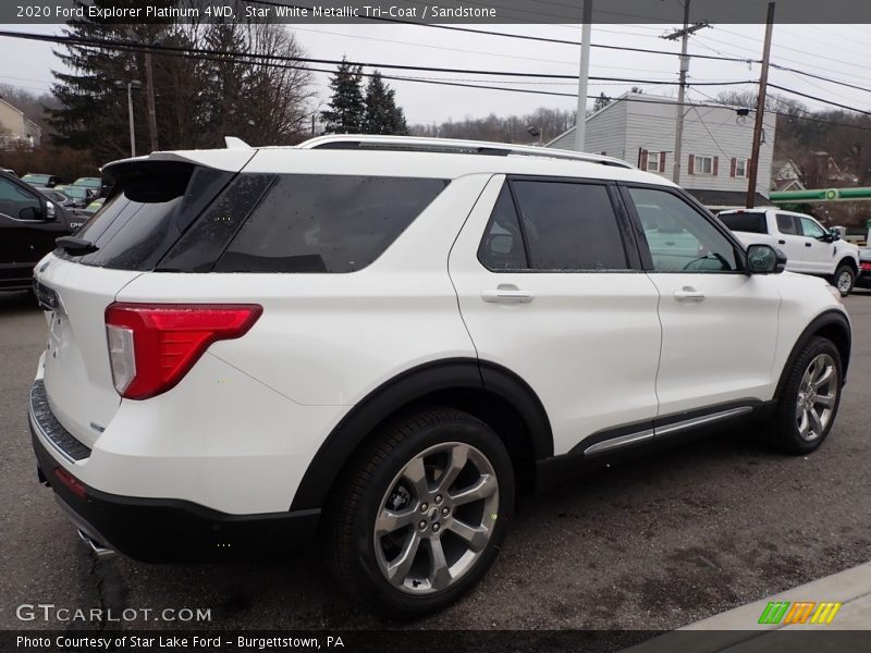 Star White Metallic Tri-Coat / Sandstone 2020 Ford Explorer Platinum 4WD