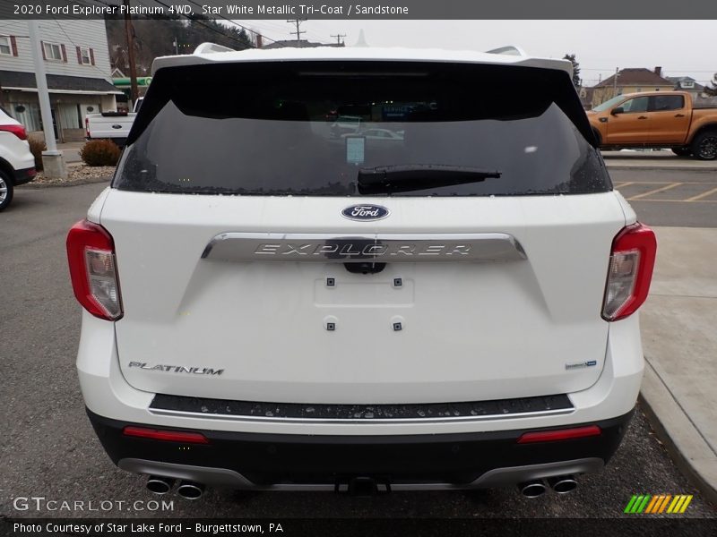 Star White Metallic Tri-Coat / Sandstone 2020 Ford Explorer Platinum 4WD