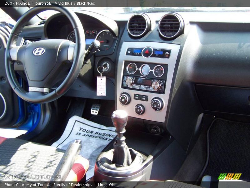 Vivid Blue / Black/Red 2007 Hyundai Tiburon SE