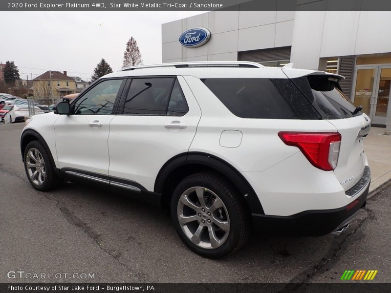 Star White Metallic Tri-Coat / Sandstone 2020 Ford Explorer Platinum 4WD