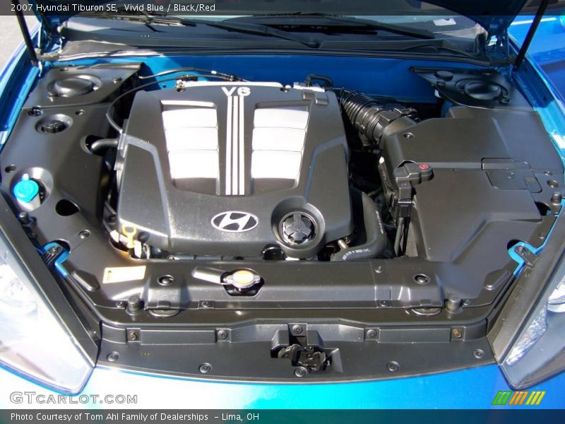 Vivid Blue / Black/Red 2007 Hyundai Tiburon SE