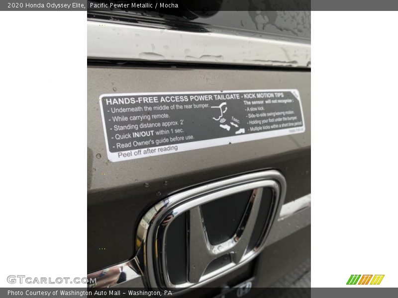 Pacific Pewter Metallic / Mocha 2020 Honda Odyssey Elite