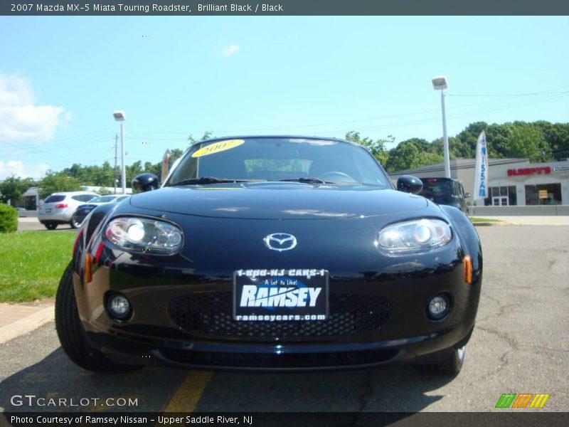 Brilliant Black / Black 2007 Mazda MX-5 Miata Touring Roadster
