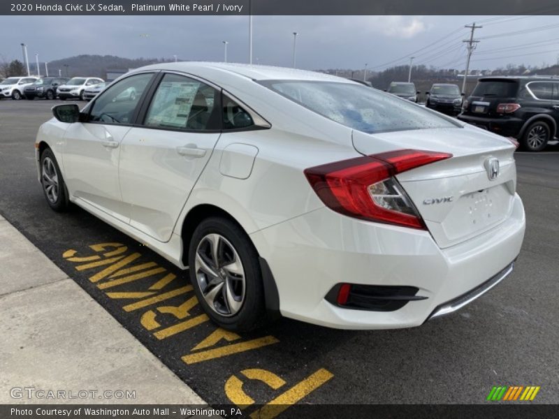 Platinum White Pearl / Ivory 2020 Honda Civic LX Sedan