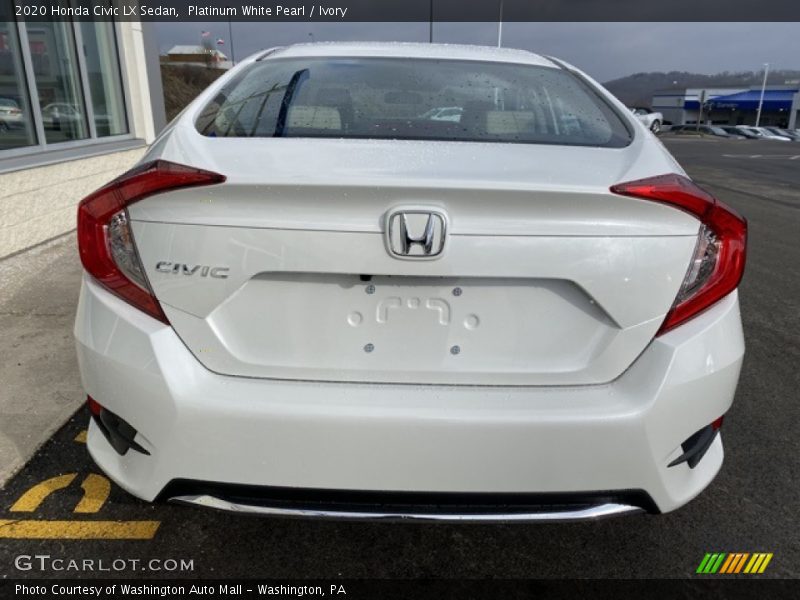 Platinum White Pearl / Ivory 2020 Honda Civic LX Sedan