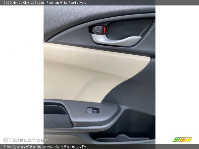 Platinum White Pearl / Ivory 2020 Honda Civic LX Sedan