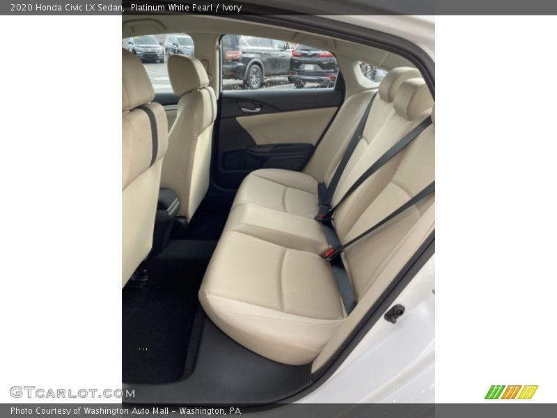 Platinum White Pearl / Ivory 2020 Honda Civic LX Sedan