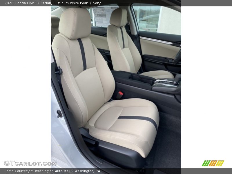 Platinum White Pearl / Ivory 2020 Honda Civic LX Sedan