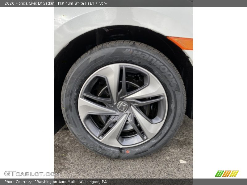 Platinum White Pearl / Ivory 2020 Honda Civic LX Sedan