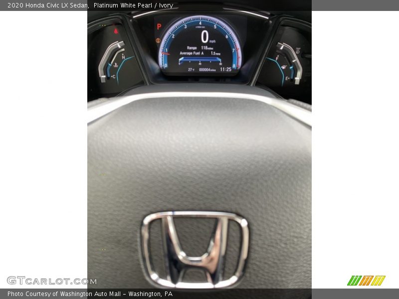 Platinum White Pearl / Ivory 2020 Honda Civic LX Sedan