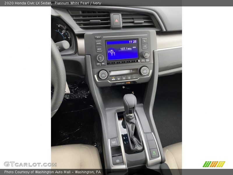 Platinum White Pearl / Ivory 2020 Honda Civic LX Sedan