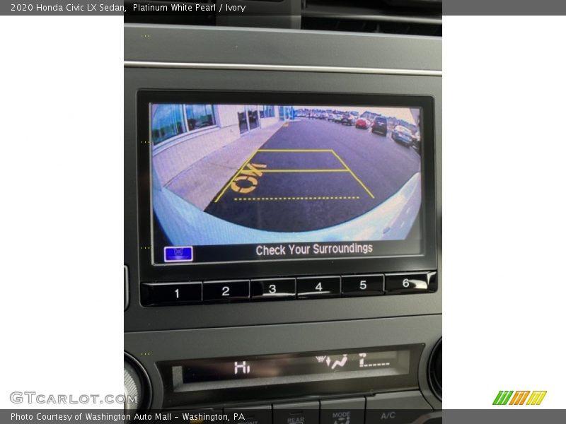 Platinum White Pearl / Ivory 2020 Honda Civic LX Sedan