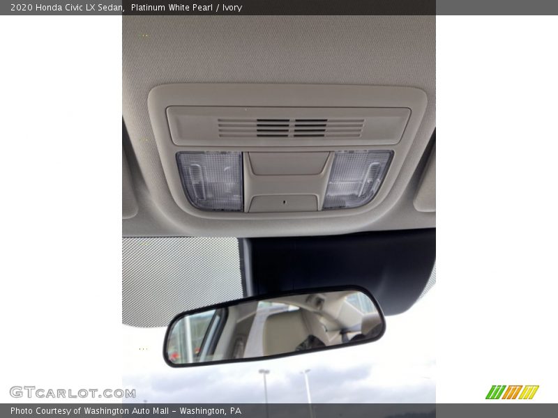 Platinum White Pearl / Ivory 2020 Honda Civic LX Sedan