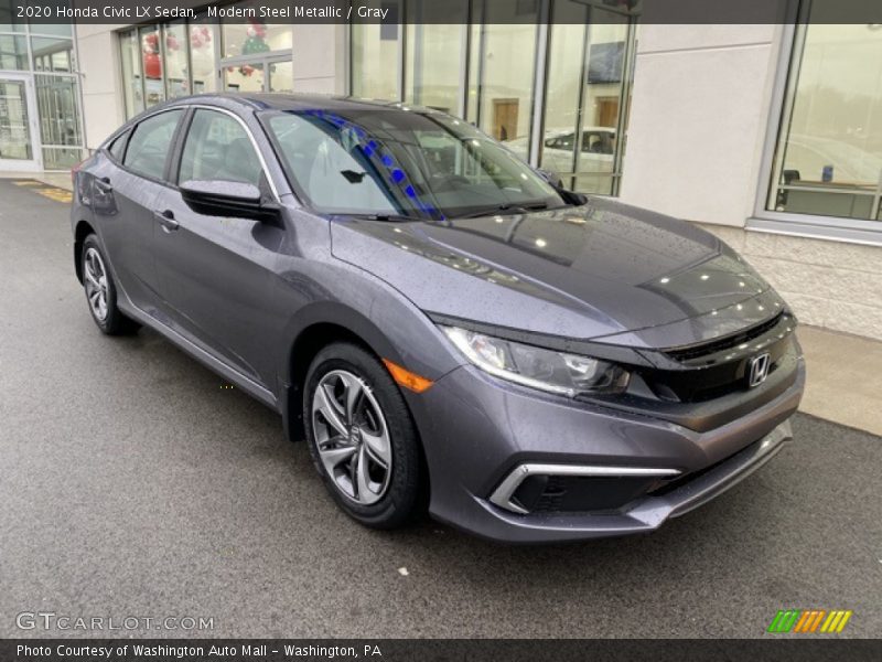 Modern Steel Metallic / Gray 2020 Honda Civic LX Sedan