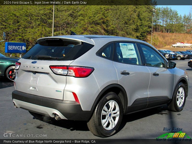 Ingot Silver Metallic / Dark Earth Gray 2020 Ford Escape S