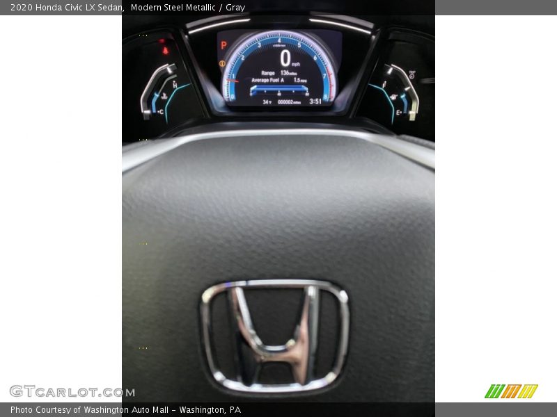 Modern Steel Metallic / Gray 2020 Honda Civic LX Sedan