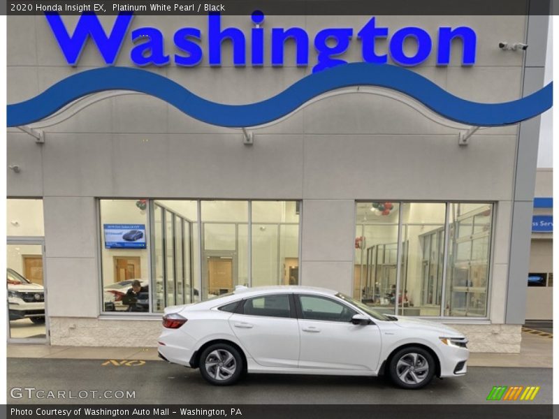 Platinum White Pearl / Black 2020 Honda Insight EX
