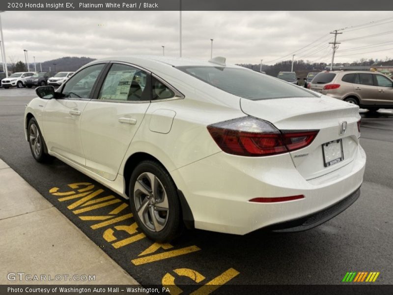 Platinum White Pearl / Black 2020 Honda Insight EX