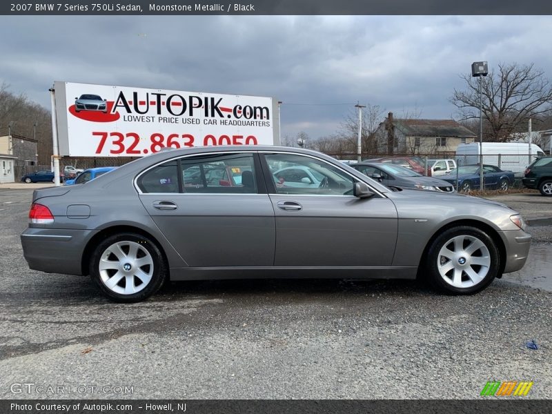 Moonstone Metallic / Black 2007 BMW 7 Series 750Li Sedan