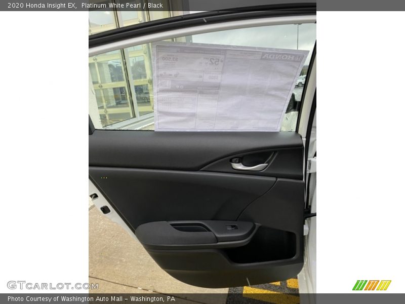 Platinum White Pearl / Black 2020 Honda Insight EX