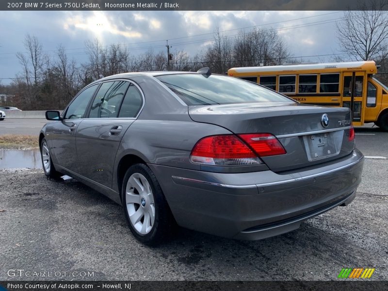 Moonstone Metallic / Black 2007 BMW 7 Series 750Li Sedan