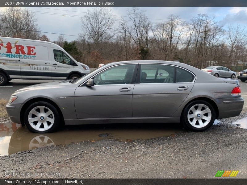 Moonstone Metallic / Black 2007 BMW 7 Series 750Li Sedan