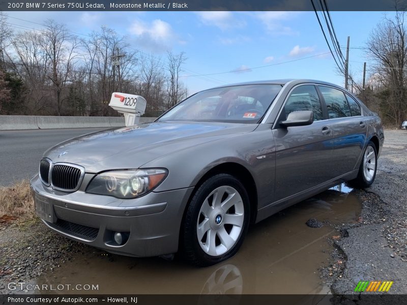 Moonstone Metallic / Black 2007 BMW 7 Series 750Li Sedan